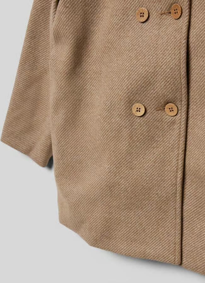 LIL' ATELIER MINI gemêleerde coat winter NMFNALINA bruin