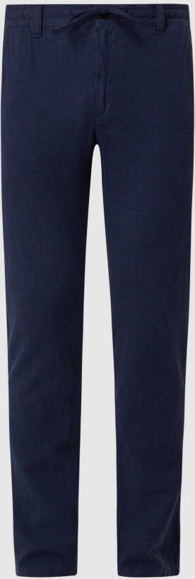 Lindbergh Tapered fit linnen broek met elastische band