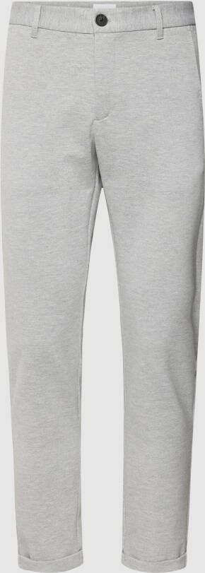 Lindbergh Slim fit stoffen broek met verkort model