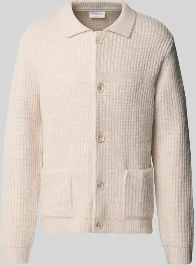 Lindbergh Cardigan in relaxed fit van elastische katoenmix