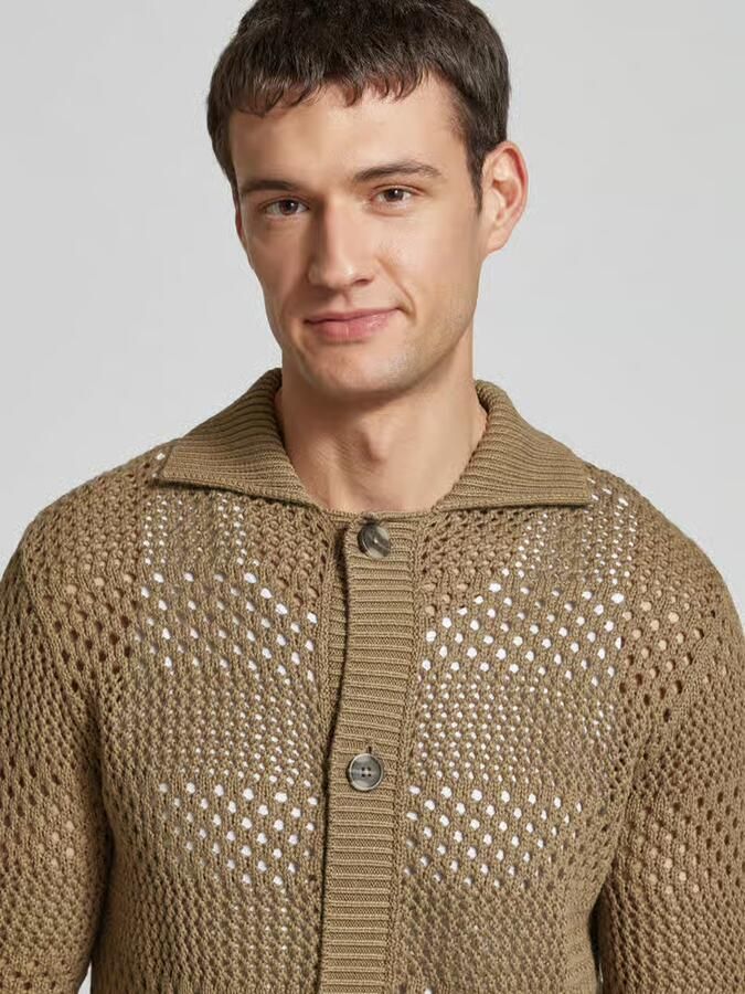 Lindbergh Cardigan met ajourpatroon model 'Crochet'
