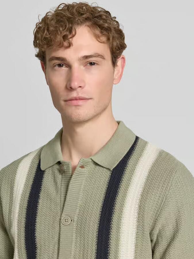 Lindbergh Cardigan met kentkraag en knoopsluiting