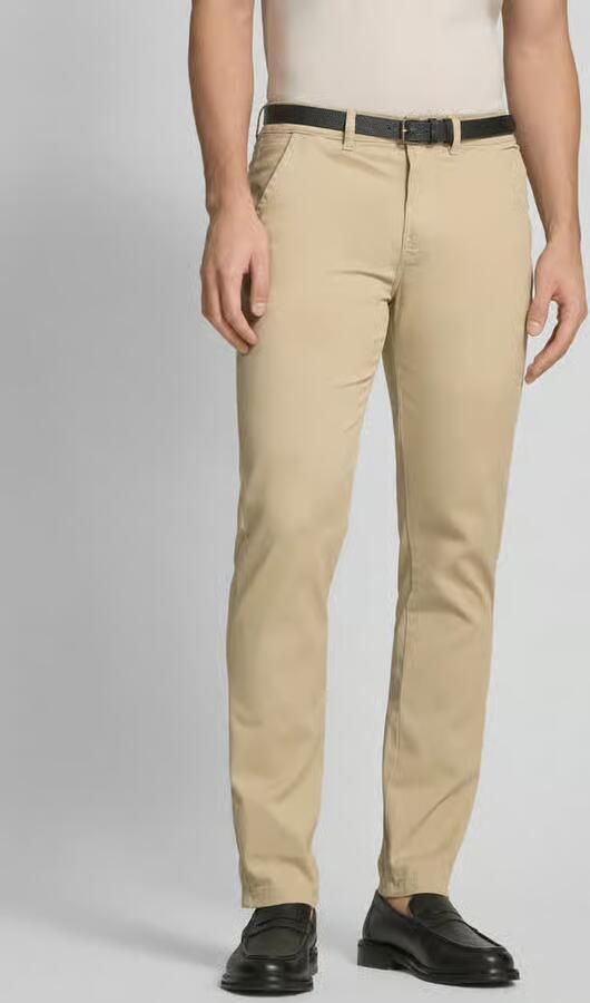 Lindbergh Clasic stretch fit chino met riem - Foto 2