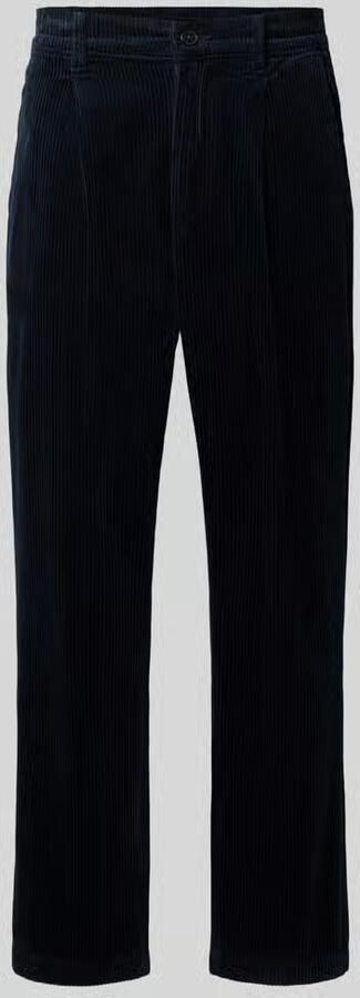 Lindbergh Corduroy broek met bandplooien en steekzakken
