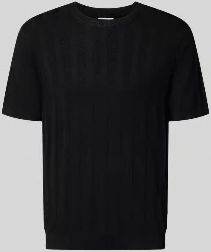 Lindbergh Gebreid shirt van viscosemix met ronde hals