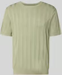 Lindbergh Gebreid shirt van viscosemix met ronde hals