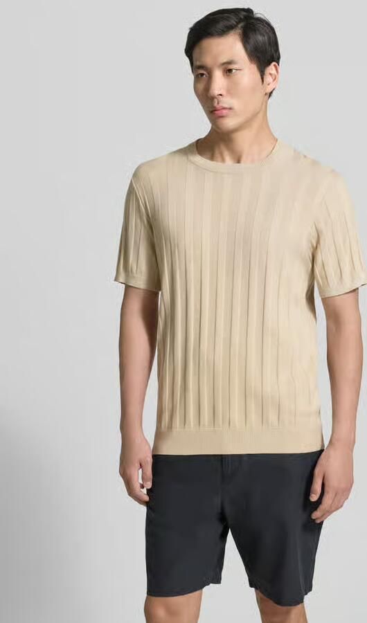 Lindbergh Gebreid shirt van viscosemix met ronde hals - Foto 2
