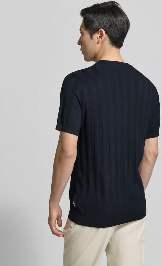Lindbergh Gebreid shirt van viscosemix met ronde hals - Foto 3