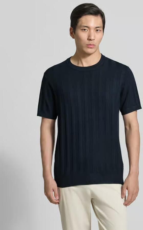 Lindbergh Gebreid shirt van viscosemix met ronde hals - Foto 2