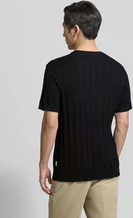 Lindbergh Gebreid shirt van viscosemix met ronde hals - Foto 3