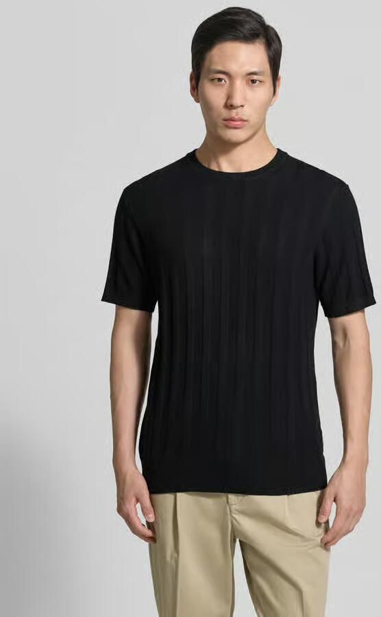 Lindbergh Gebreid shirt van viscosemix met ronde hals - Foto 2