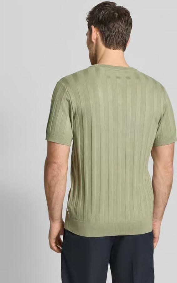Lindbergh Gebreid shirt van viscosemix met ronde hals - Foto 2