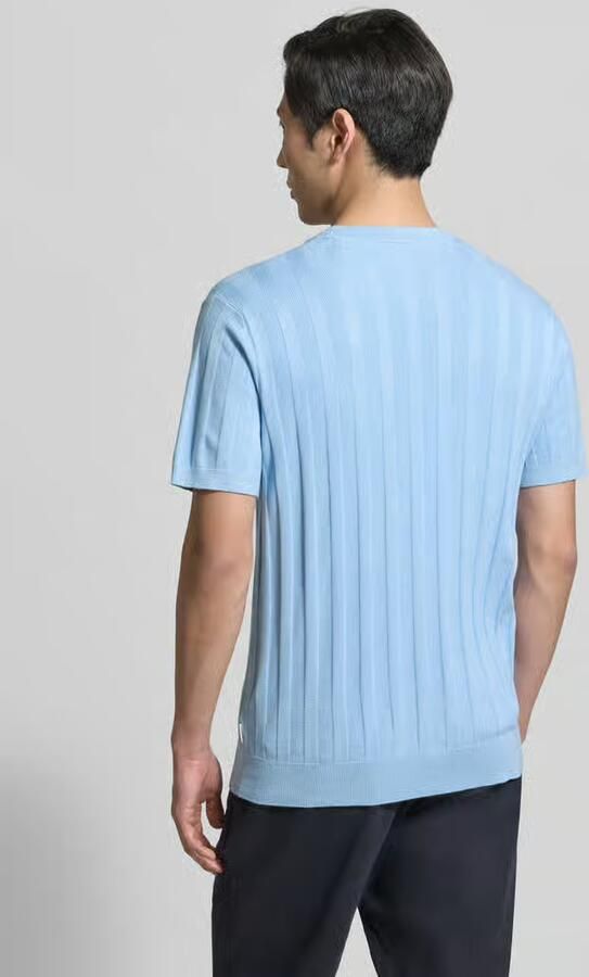 Lindbergh Gebreid shirt van viscosemix met ronde hals - Foto 3