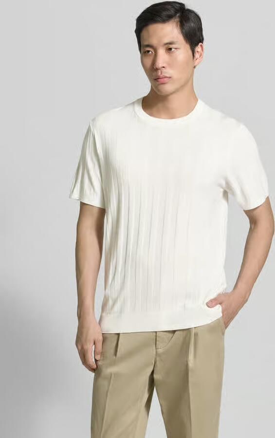 Lindbergh Gebreid shirt van viscosemix met ronde hals - Foto 2