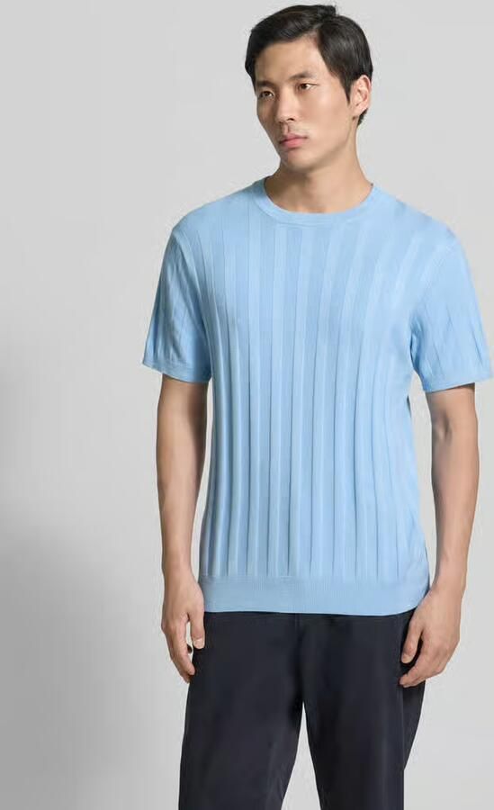 Lindbergh Gebreid shirt van viscosemix met ronde hals - Foto 2