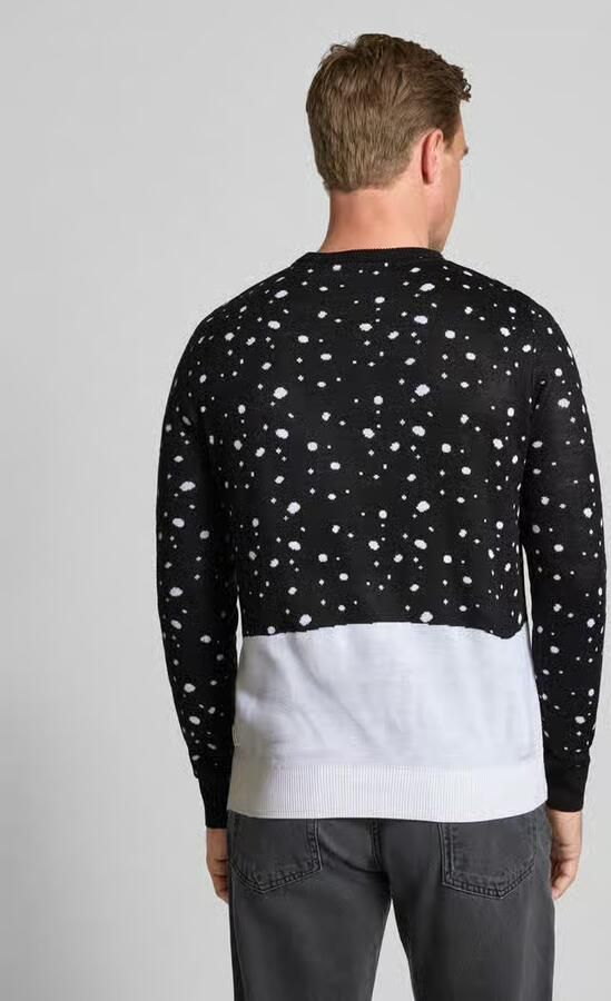Lindbergh Gebreide pullover in all-over look met ronde hals