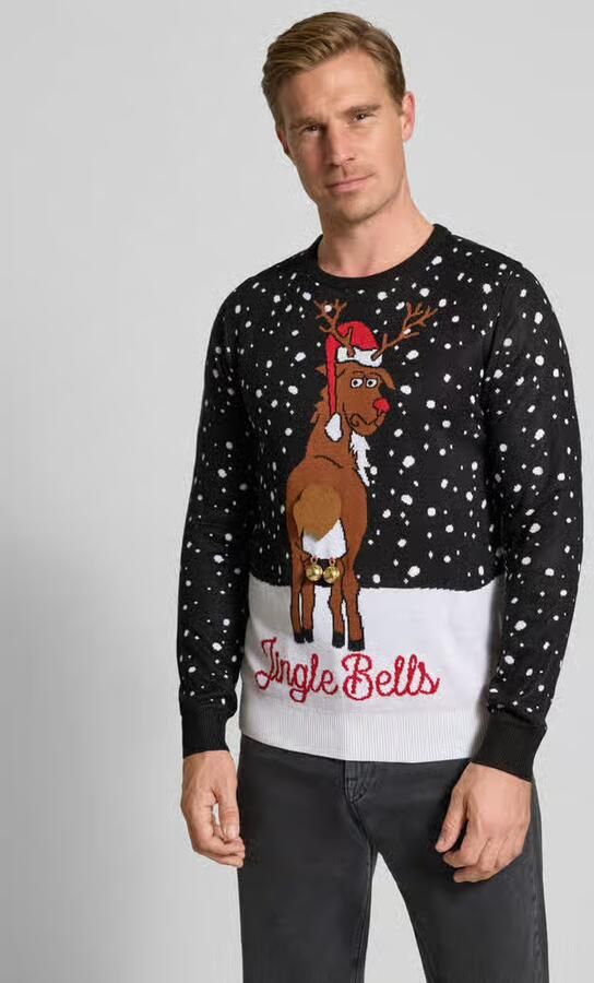 Lindbergh Gebreide pullover in all-over look met ronde hals - Foto 2