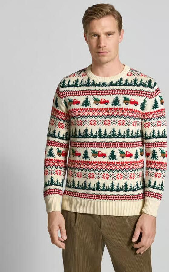 Lindbergh Gebreide pullover in all-over look model 'Winter village' - Foto 2