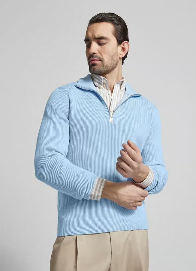 Lindbergh Gebreide pullover met opstaande kraag en ritssluiting - Foto 2