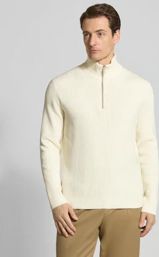 Lindbergh Gebreide pullover met opstaande kraag en ritssluiting - Foto 3