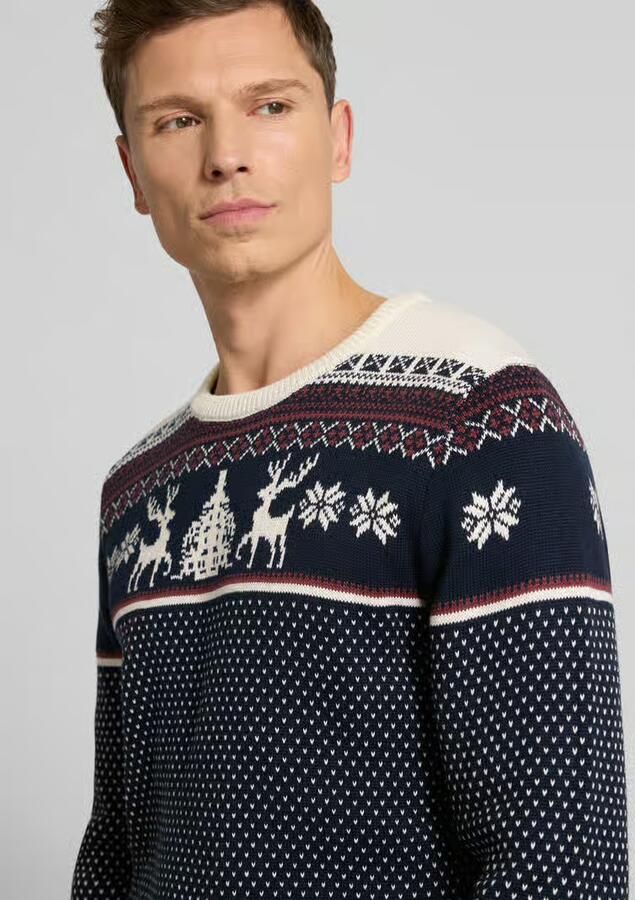 Lindbergh Gebreide pullover met ribboorden