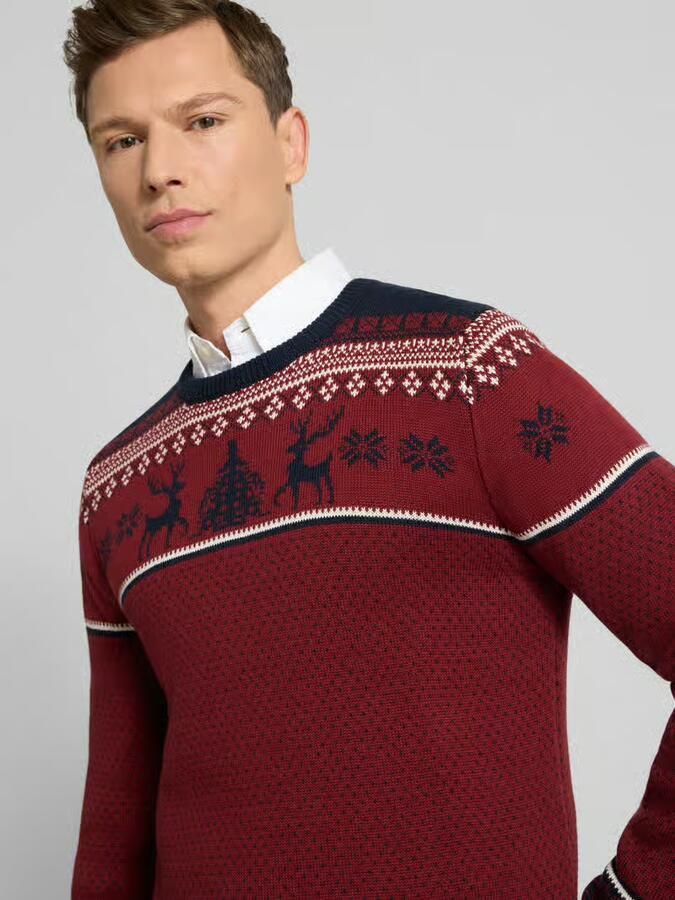 Lindbergh Gebreide pullover met ribboorden