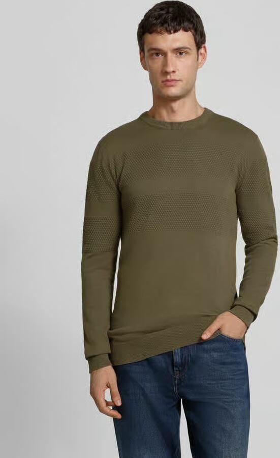 Lindbergh Gebreide pullover met ribboorden - Foto 8