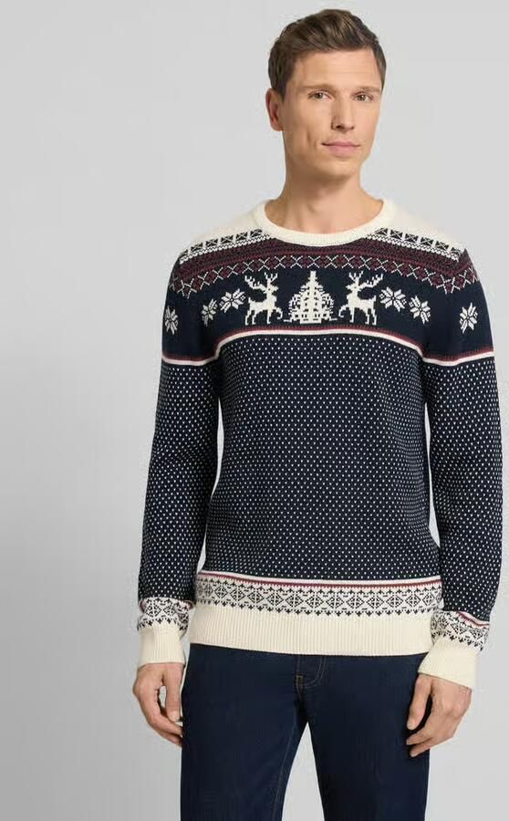 Lindbergh Gebreide pullover met ribboorden - Foto 3