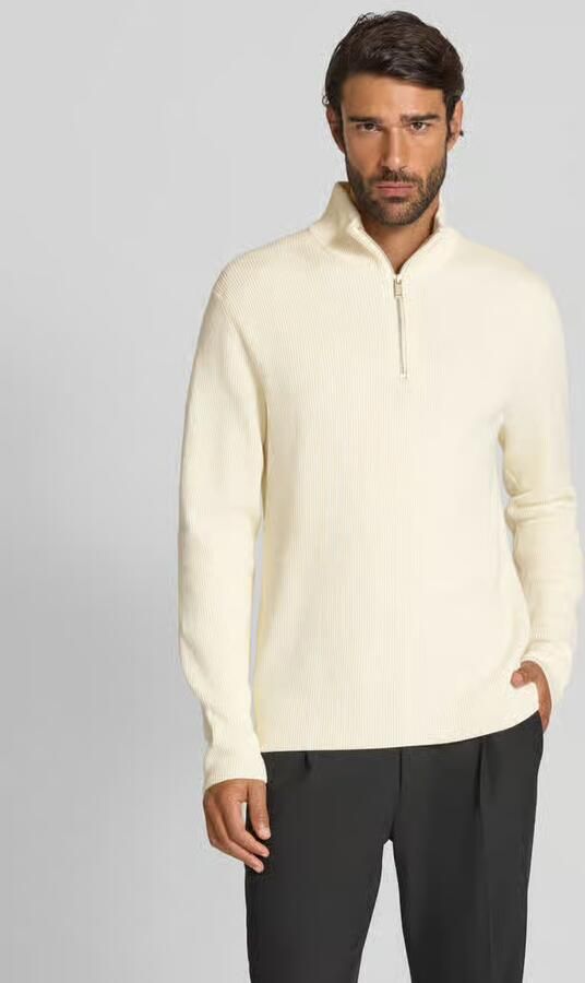 Lindbergh Gebreide pullover met opstaande kraag en ritssluiting - Foto 4