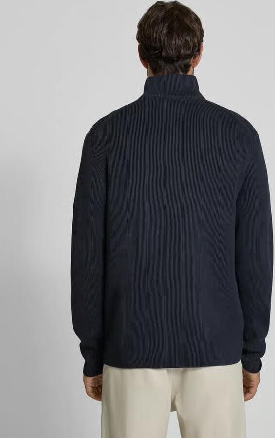 Lindbergh Gebreide pullover met opstaande kraag en ritssluiting