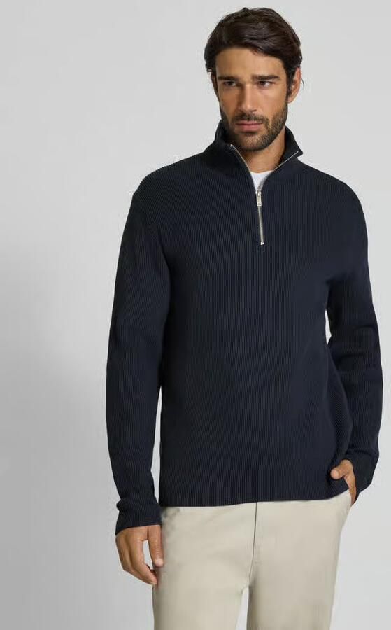 Lindbergh Gebreide pullover met opstaande kraag en ritssluiting - Foto 3