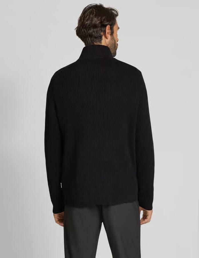 Lindbergh Gebreide pullover met opstaande kraag en ritssluiting