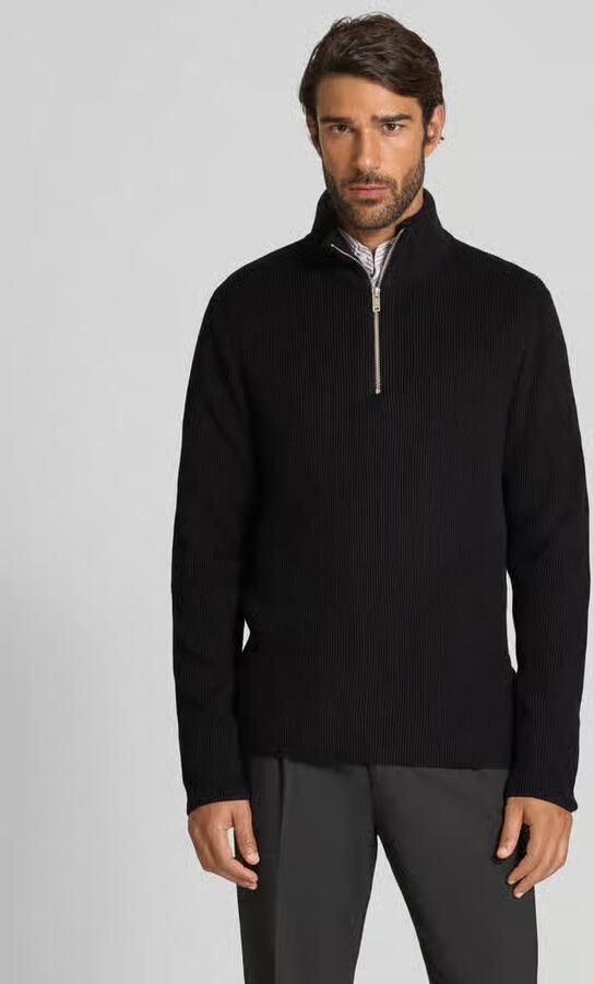 Lindbergh Gebreide pullover met opstaande kraag en ritssluiting - Foto 3