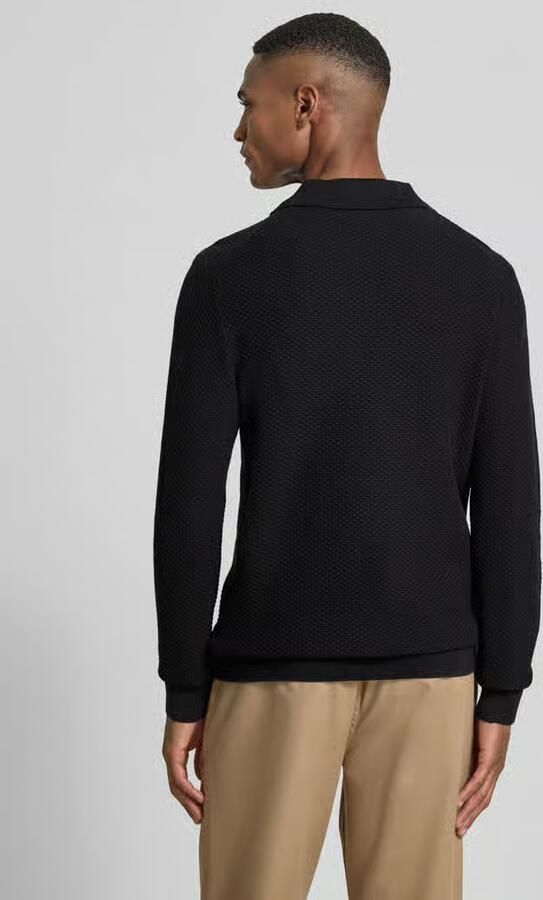 Lindbergh Gebreide pullover met structuurmotief en platte kraag - Foto 6