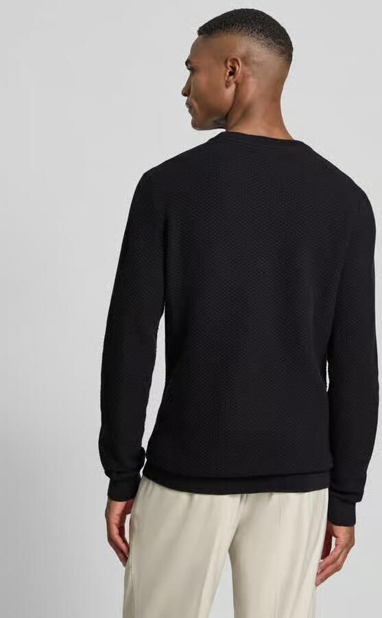 Lindbergh Gebreide pullover met structuurmotief en ronde hals - Foto 5