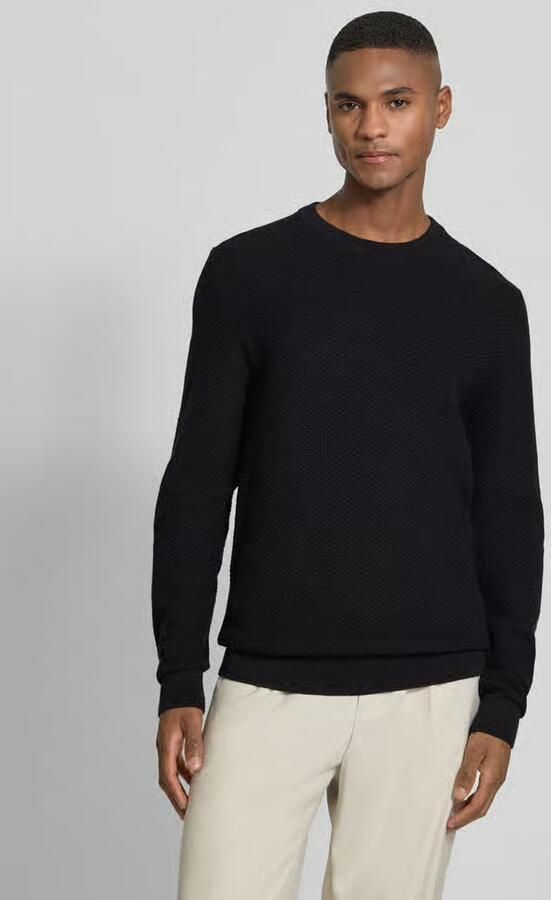 Lindbergh Gebreide pullover met structuurmotief en ronde hals - Foto 6
