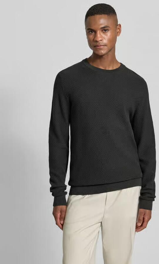 Lindbergh Gebreide pullover met structuurmotief en ronde hals - Foto 2