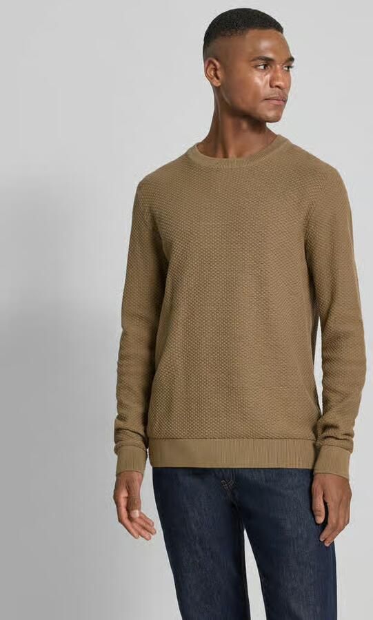Lindbergh Gebreide pullover met structuurmotief en ronde hals - Foto 2