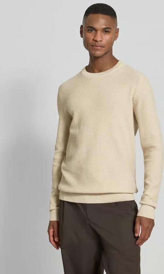 Lindbergh Gebreide pullover met structuurmotief en ronde hals - Foto 6