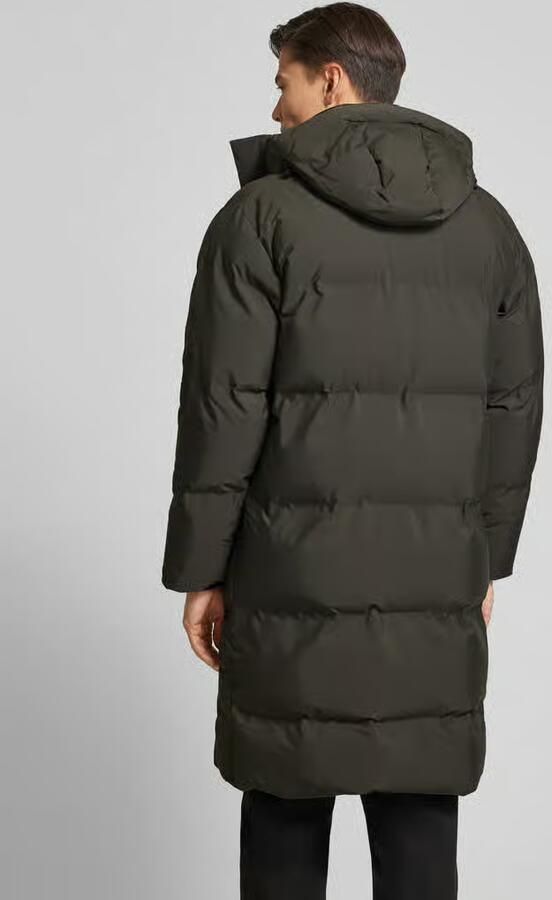 Lindbergh Gewatteerde lange jas met capuchon model 'Recycled padded coat'