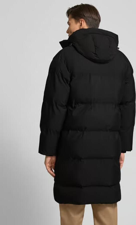 Lindbergh Gewatteerde lange jas met capuchon model 'Recycled padded coat'