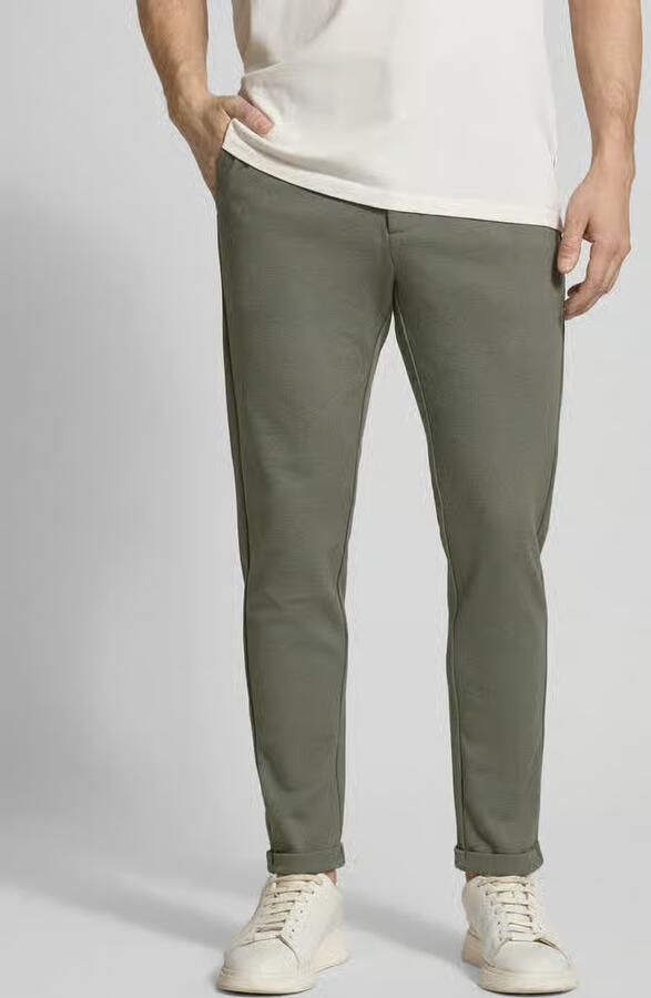 Lindbergh Slim fit stoffen broek met omgeslagen broekspijpen - Foto 4