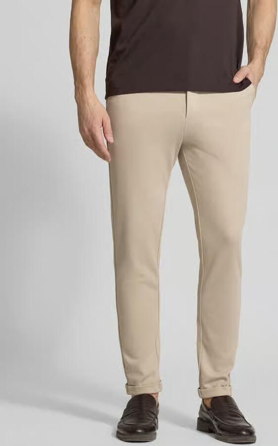 Lindbergh Slim fit stoffen broek met omgeslagen broekspijpen - Foto 5