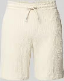 Lindbergh Korte broek van viscosemix met structuurpatroon en elastische band