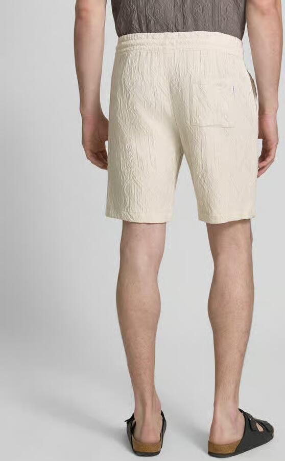 Lindbergh Korte broek van viscosemix met structuurpatroon en elastische band - Foto 3