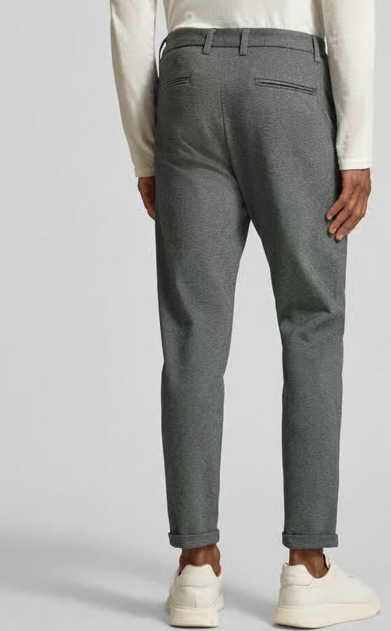 Lindbergh slim fit broek met viscose in verkorte pasvorm - Foto 5