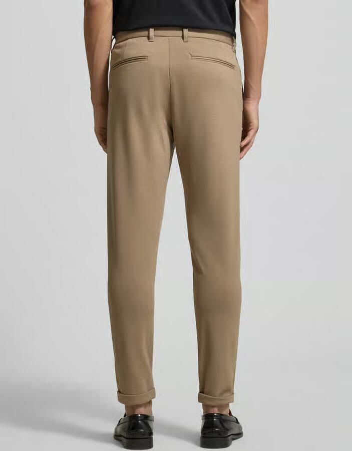 Lindbergh Korte stoffen broek met Franse steekzakken