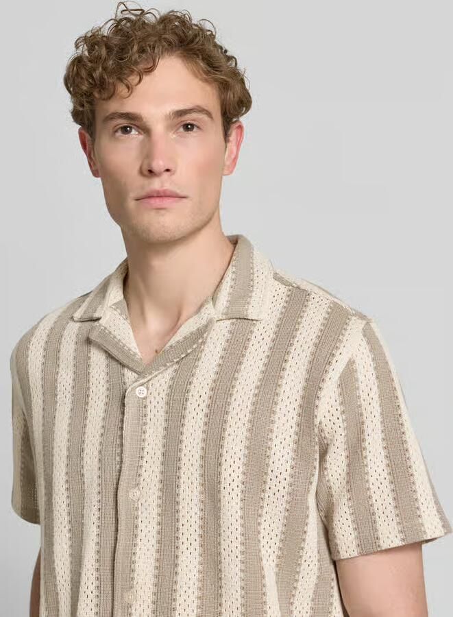Lindbergh Modern fit vrijetijdsoverhemd met reverskraag