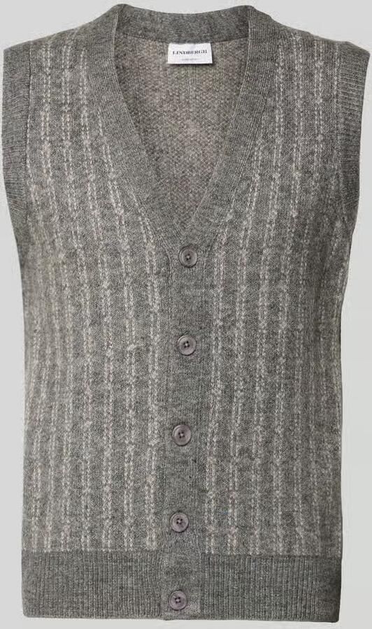 Lindbergh Mouwloos vest met v-hals en knoopsluiting