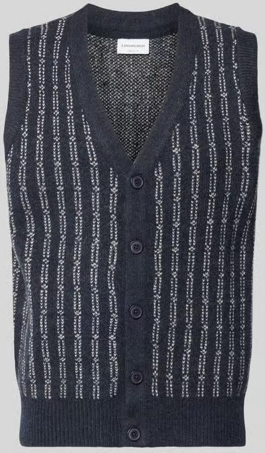 Lindbergh Mouwloos vest met v-hals en knoopsluiting